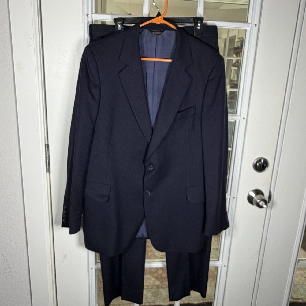 Kuppenheimer‎ Designer Collection Navy Pinstripe  Pure New Wool Two-Piece Suit